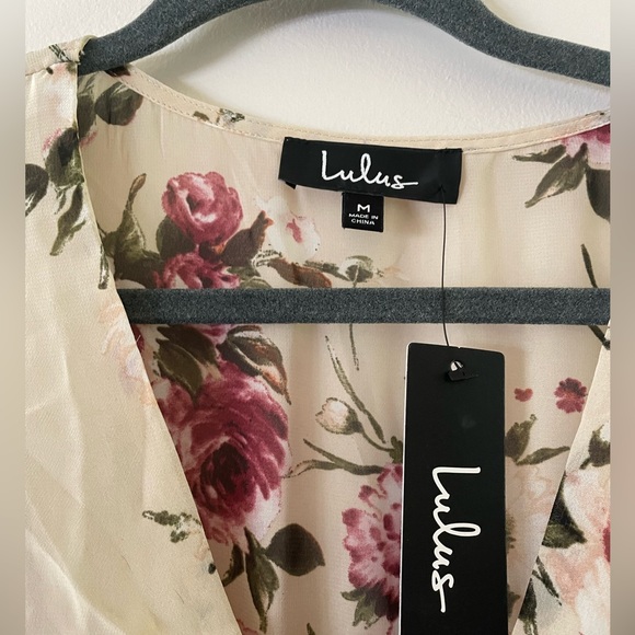 Lulu’s Petal Perfect Cream Multi Floral Print Maxi Dress - Picture 3 of 4